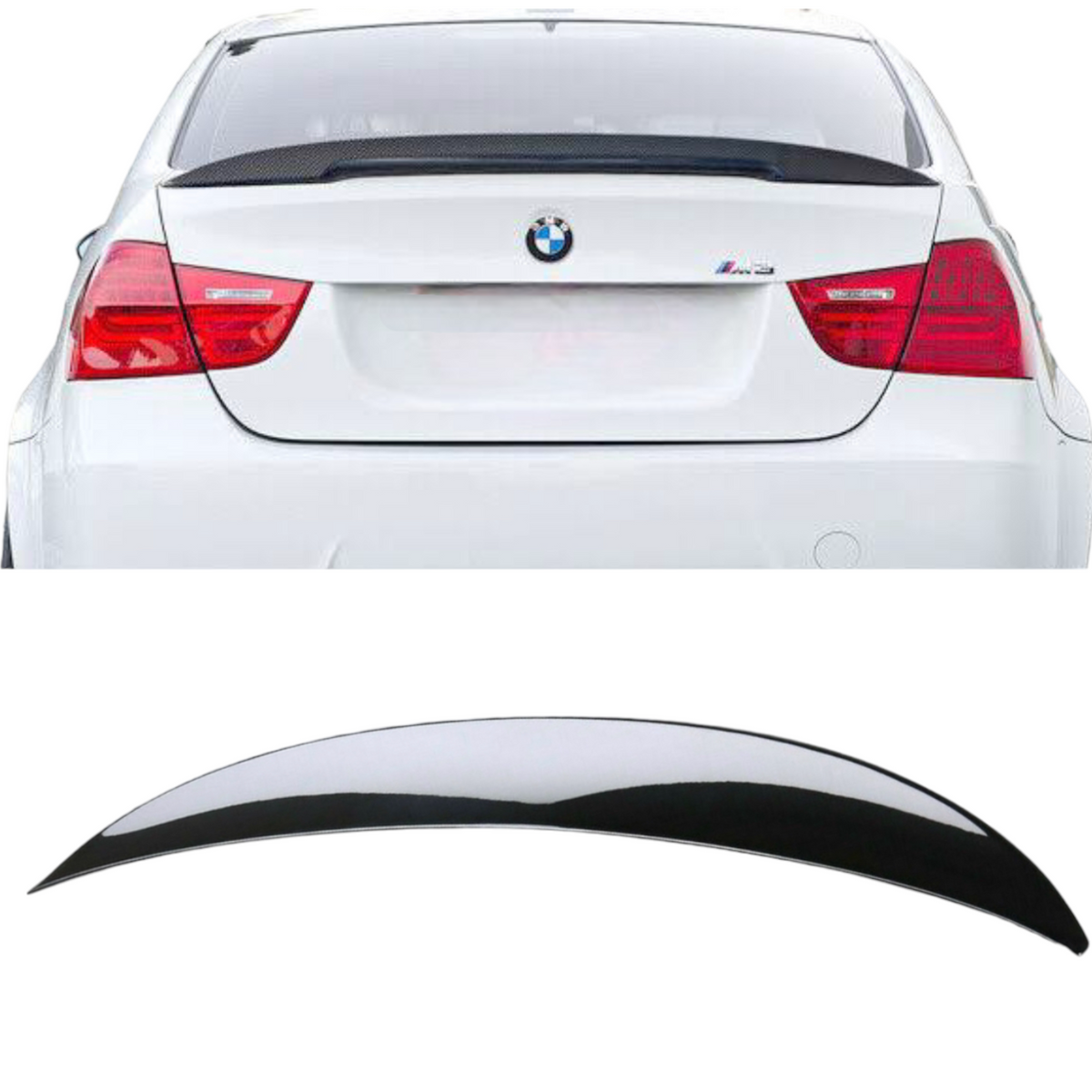 Boot Spoiler - Fits BMW E90 3 Series 200-2011 Saloon - ABS - Gloss Black