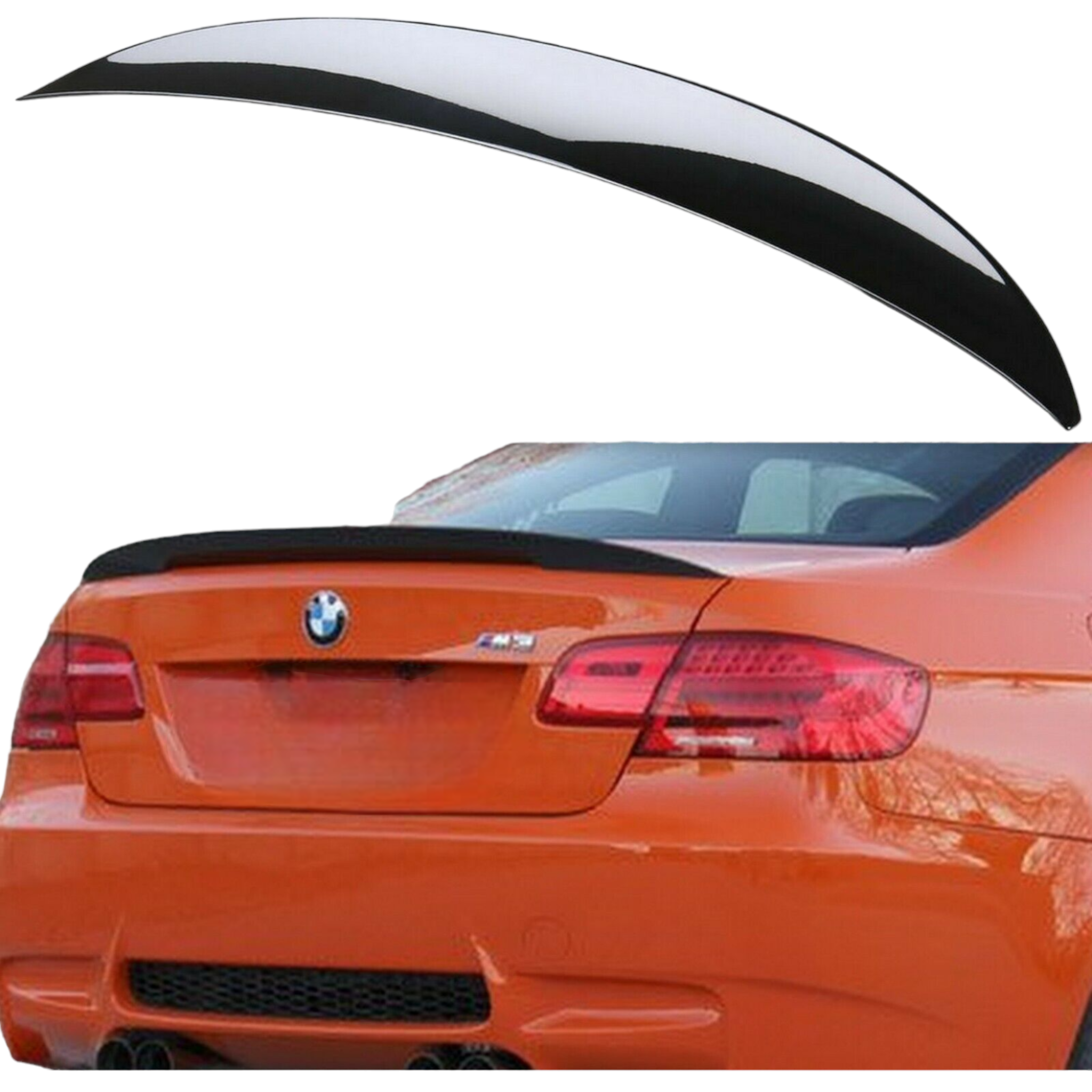 Gloss Carbon Fiber Rear Boot Spoiler Lip For BMW E92 M3 & 3 Series Coupe (2004-2012)