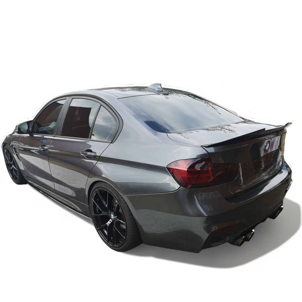 Boot Spoiler - V Style - High Kick - Fits BMW F30 3 Series -  Gloss Black