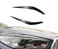 Load image into Gallery viewer, BMW G05 X5 2018-22 F95 X5M X6 G06 19-22 Headlight Eyelid Eyebrow Trim Gloss Black - STM STYLING 
