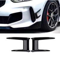 Load image into Gallery viewer, BMW 1 SERIES F40 M SPORT FRONT CANARDS FINS LIP MP GLOSS BLACK SPLITTER - STM STYLING 
