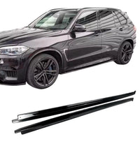 Load image into Gallery viewer, BMW X5M F85 F15 X6M F86 F16 GLOSS BLACK SIDE SKIRT EXTENSION BLADE LIP MP - STM STYLING 
