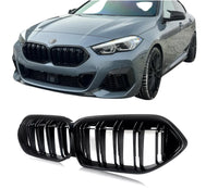 Load image into Gallery viewer, BMW 2 Series F44 Gran Coupe 2020+ Gloss Black Dual Slats Front Kidney Grille Abs - STM STYLING 
