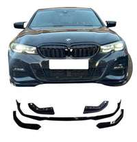 Load image into Gallery viewer, G20 G21 Mp Style Front Splitter For 3 Series BMW Gloss Black Pre Lci (2019-2022) - STM STYLING 
