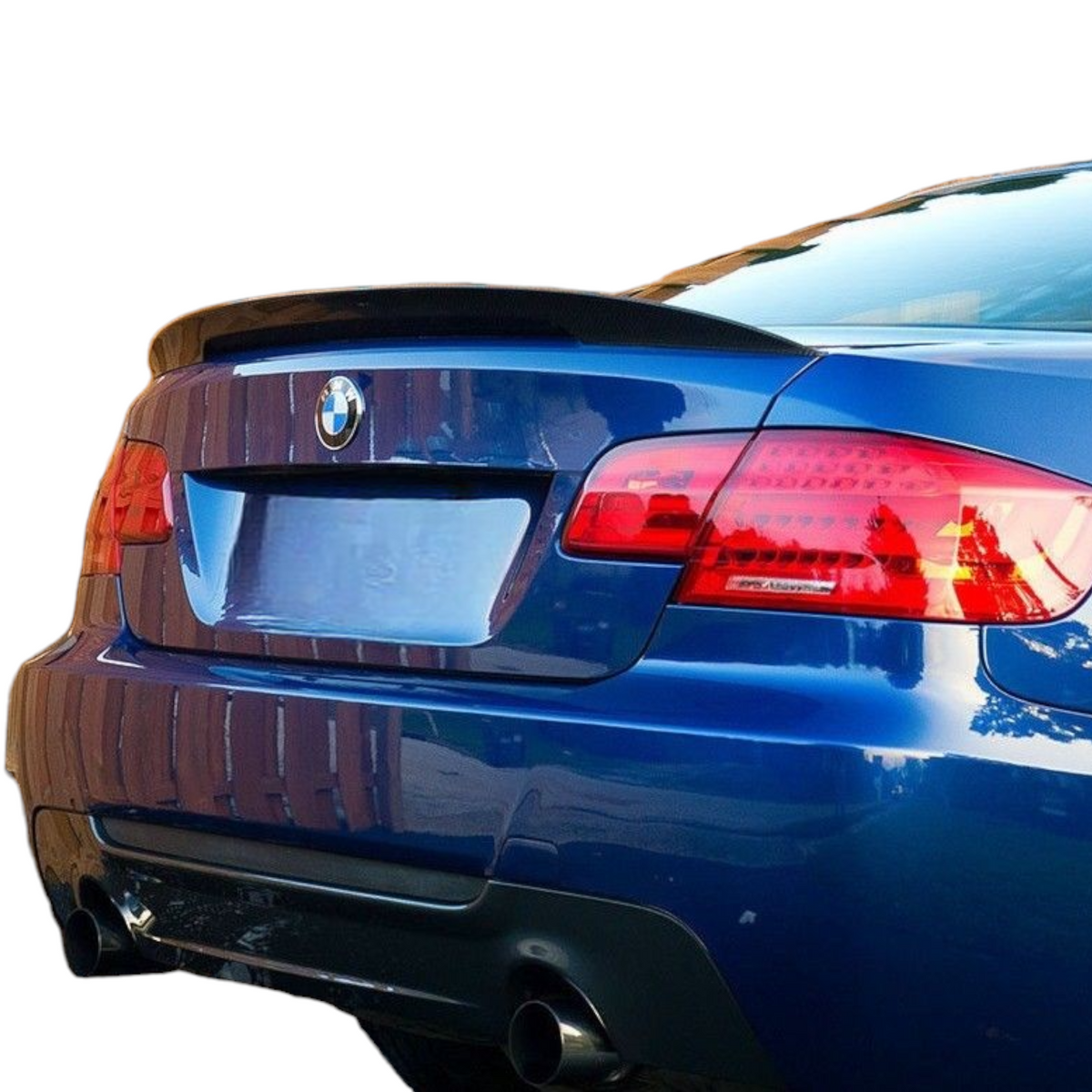 Car Boot Spoiler - High kick - Fits BMW E92 M3 3 Series - Black Gloss