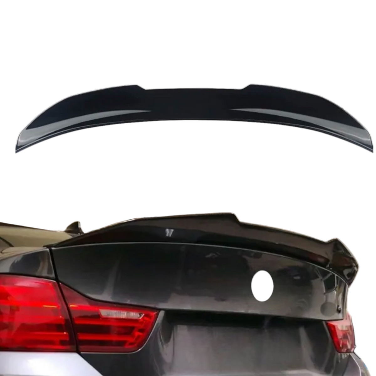 Car Boot Spoiler - PSM Style - Fits BMW F33 F83 M4 4 Series - ABS - Gloss Black