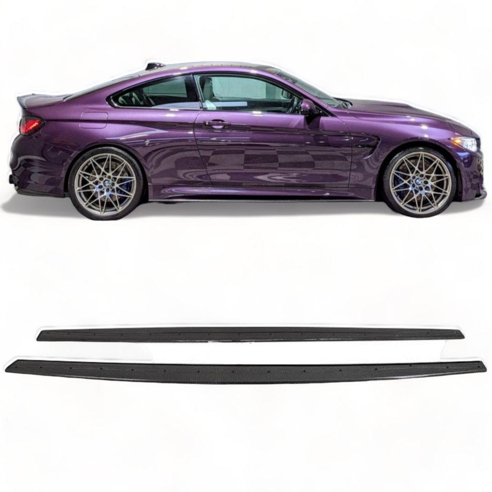 Car Side Extension Blades - Fits BMW F80 F82 F83 M3 M4 - ABS - Carbon Look