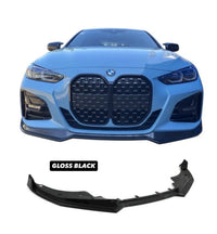 Load image into Gallery viewer, BMW 4 Series Coupe G22 G23 Front Splitter Spoiler Lip M Sport Gloss Black 2020+ - STM STYLING 
