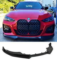 Load image into Gallery viewer, BMW 4 Series Coupe G22 G23 Front Splitter Spoiler Lip M Sport Gloss Black 2020+ - STM STYLING 
