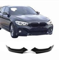 Load image into Gallery viewer, BMW F20 F21 Lci Front Splitter Lip Canards Gloss Black 
