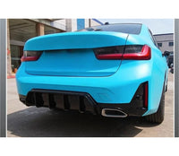 Load image into Gallery viewer, BMW 3 SERIES G20 G21 LCI 2023 GLOSS BLACK LOOK REAR BUMPER DIFFUSER STM 340i STM - STM STYLING 
