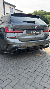Load image into Gallery viewer, G20 G21 QUAD EXHAUST COMPETITION STYLE REAR DIFFUSER TAIL PIPE FOR BMW 3 SERIES - STM STYLING 
