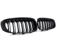 Load image into Gallery viewer, BMW 3 SERIES F34 GT GRAN TURISMO GLOSS BLACK FRONT KIDNEY GRILLES TWIN SPOKE
