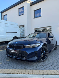 Load image into Gallery viewer, BMW 3 SERIES G20 LCI FRONT SPLITTER DIFFUSER SKIRTS BODY KIT GLOSS BLACK 2023 - STM STYLING 
