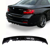Load image into Gallery viewer, BMW F22 Diffuser Single Exit 2 Series Gloss Black Abs - STM STYLING 
