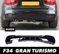 Load image into Gallery viewer, BMW 3 SERIES F34 GLOSS BLACK GT M SPORT REAR BUMPER DIFFUSER LIP GLOSS 2014+ - STM STYLING 
