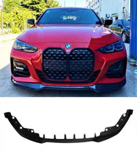 Load image into Gallery viewer, BMW 4 Series Coupe G22 G23 Front Splitter Spoiler Lip M Sport Gloss Black 2020+ - STM STYLING 
