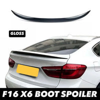 Load image into Gallery viewer, REAR TRUNK BOOT SPOILER LIP M SPORT MP STYLE FOR BMW X6 F16 X6M F86 GLOSS BLACK
