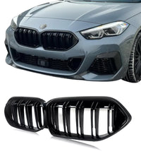 Load image into Gallery viewer, BMW 2 Series F44 Gran Coupe 2020+ Gloss Black Dual Slats Front Kidney Grille Abs - STM STYLING 
