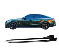 Load image into Gallery viewer, BMW 4 Series G26 Gran Coupe 4D Side Skirts Extension Gloss Black 2021-2023 

