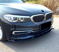 Load image into Gallery viewer, BMW 5 SERIES G30 G31 SE PRE LCI FRONT SPLITTER LIP SPOILER LUXURY GLOSS BLACK - STM STYLING 
