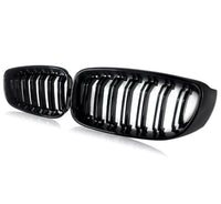 Load image into Gallery viewer, BMW 3 SERIES F34 GT GRAN TURISMO GLOSS BLACK FRONT KIDNEY GRILLES TWIN SPOKE
