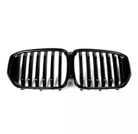 Load image into Gallery viewer, BMW X5 G05 LCI 2023-2025 FRONT KIDNEY GRILLE GRILL SINGLE SLAT GLOSS BLACK - STM STYLING 
