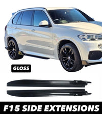 Load image into Gallery viewer, BMW X5M F85 F15 X6M F86 F16 GLOSS BLACK SIDE SKIRT SKIRTS EXTENSION BLADE
