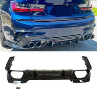 Load image into Gallery viewer, G20 G21 QUAD EXHAUST COMPETITION STYLE REAR DIFFUSER TAIL PIPE FOR BMW 3 SERIES - STM STYLING 
