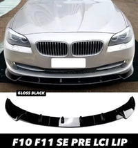 Load image into Gallery viewer, BMW 5 Series F10 F11 SE Pre Lci Gloss Black Front Splitter Spoiler Lip 2010-2014
