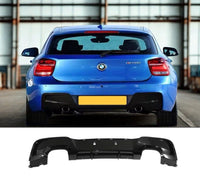 Load image into Gallery viewer, FOR BMW 1 SERIES F20 F21 DIFFUSER PRE-LCI 2011-2014 M135I LOOK GLOSS BLACK QUAD
