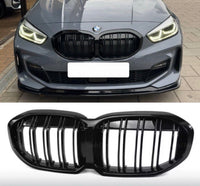 Load image into Gallery viewer, FOR BMW 1 SERIES F40 DOUBLE SLAT M SPORT FRONT GRILLE GRILL GLOSS BLACK 2019
