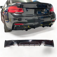 Load image into Gallery viewer, FOR BMW 2 SERIES F22 F23 M235i M240i LOOK PERFORMANCE REAR DIFFUSER GLOSS BLACK
