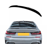 Load image into Gallery viewer, FOR BMW 3 SERIES G20 V STYLE M4 2019+ REAR SLIMLINE BOOT SPOILER LIP GLOSS BLACK
