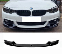 Load image into Gallery viewer, FRONT BUMPER SPLITTER LIP GLOSS BLACK FOR BMW 4 SERIES F32 F33 F36 M SPORT 4PCS
