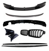 Load image into Gallery viewer, FRONT LIP SPLITTER BODY KIT GLOSS FOR BMW 3 SERIES F30 GRILLES MIRRORS SINGLE
