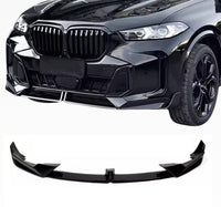 Load image into Gallery viewer, For BMW G06 X6 LCI 23-25 MP Style Gloss Black Front Spoiler Splitter Lip Abs
