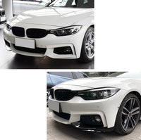 Load image into Gallery viewer, Front Corner Canards - Fits F32 F33 F36 4 Series - M Sport 2014-2020 -Gloss Black
