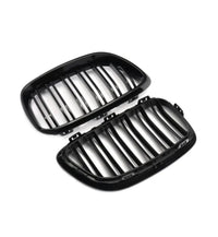 Load image into Gallery viewer, Front Grilles - Double Slat - Fits BMW F22 F23 M2 - 2 Series - Gloss Black

