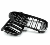 Load image into Gallery viewer, Front Grilles - Double Slat - Fits BMW G30 G31 2017-2018 - 5 Series - Gloss Black
