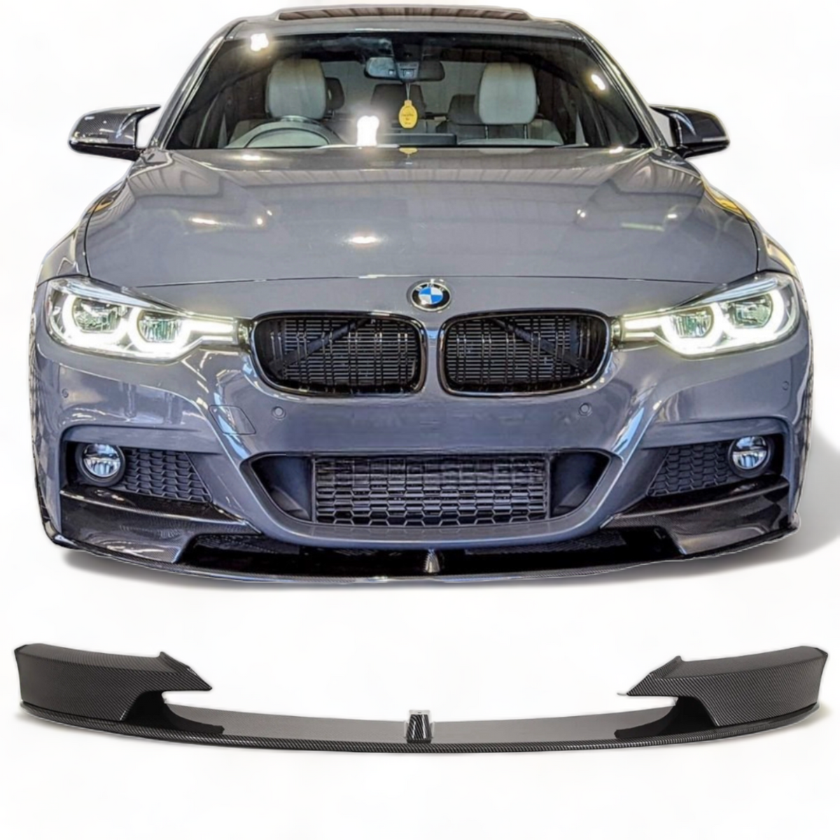 Front Splitter - Fits BMW F30 3 Series - Carbon Look