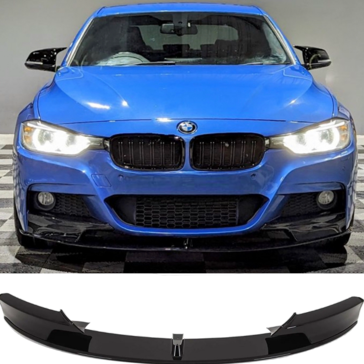 Front Splitter - Fits BMW F30 F31 3 Series Coupe - M Sport - ABS - Gloss Black