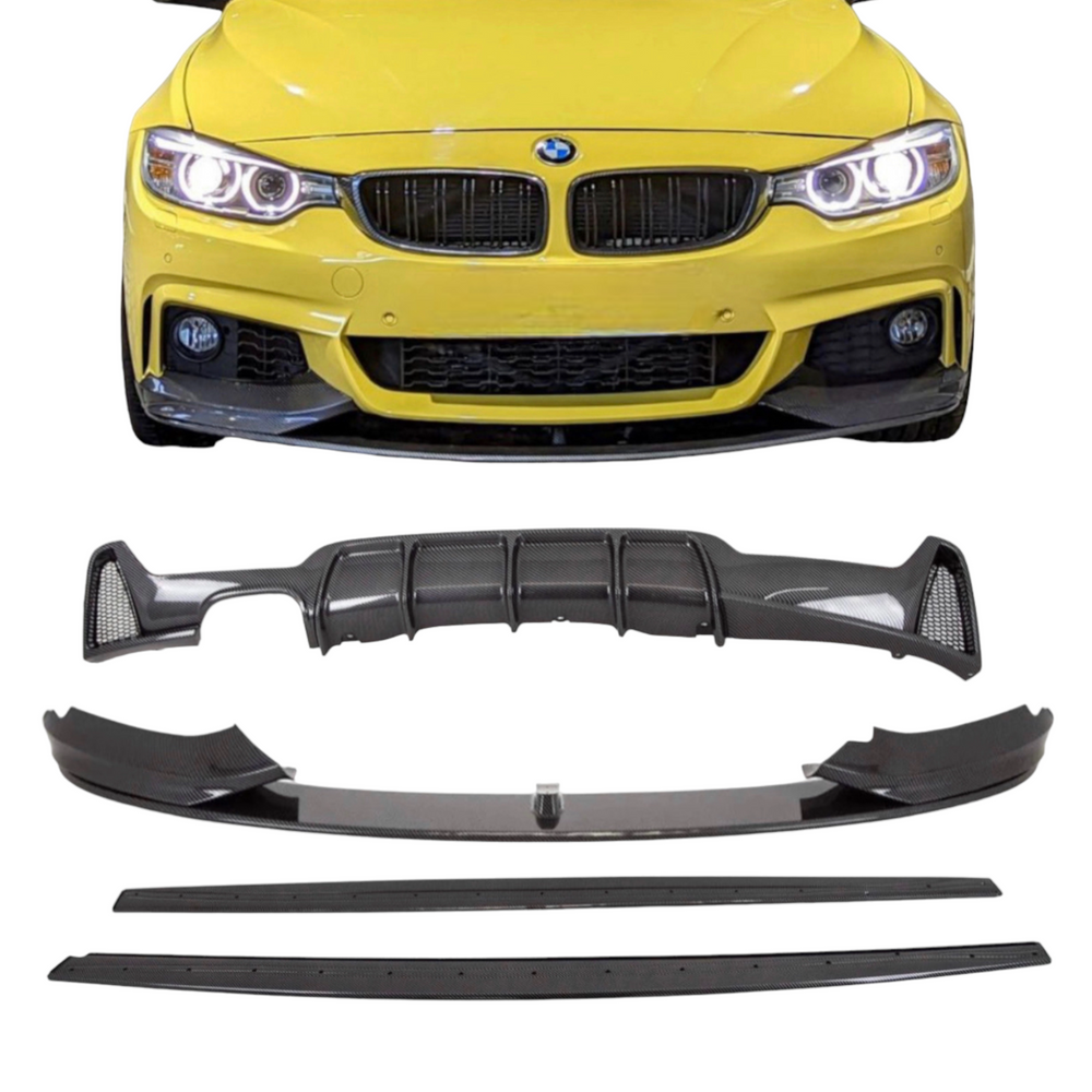 Full Body Kit - Fits BMW F33 4 Series - Twin Exit - Carbon Look