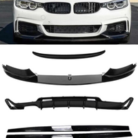 Load image into Gallery viewer, Full Body Kit - M Style - Fits BMW F32 F33 F36 4 Series - Quad Exit - Gloss Black
