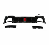 Load image into Gallery viewer, G20 3 Series Diffuser with Exhaust pipes Gloss Black 
