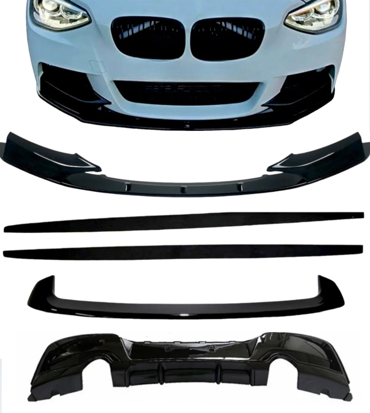 Full Body Kit - Fits BMW F20 F21 1 Series - Gloss Black Dual - STM STYLING 