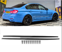 Load image into Gallery viewer, Side Extensions Blades - Sports Performance - Fits BMW F80 F82 F83 M3 M4 - Gloss Black - STM STYLING 
