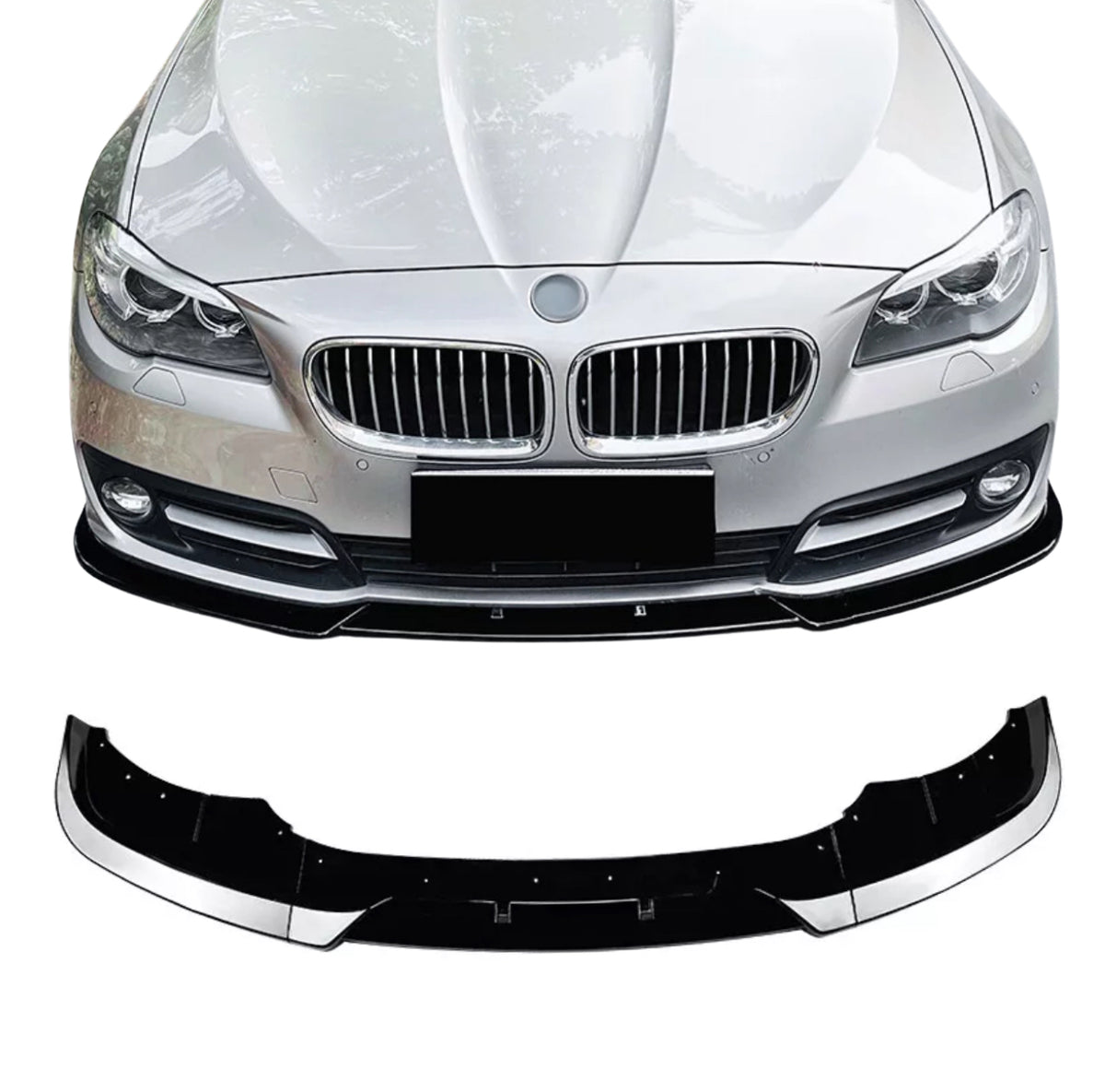 BMW 5 SERIES F10 F11 LCI SE SPORT GLOSS BLACK FRONT BUMPER LIP SPOILER SPLITTER 14-17