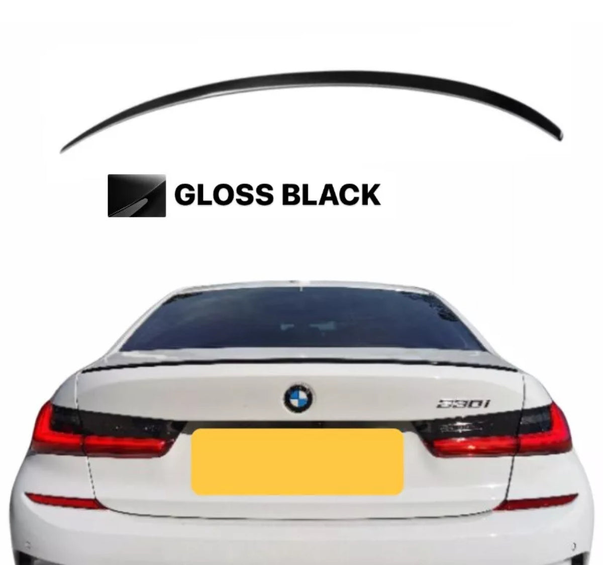 BMW 3 Series M3 G20 G80 Gloss Black Rear Boot Spoiler M4 Slim Style Lip Wing