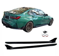 Load image into Gallery viewer, G80 M3 G82 G83 M4 21-22 Gloss Black Side Skirts Extension For For BMW - STM STYLING 
